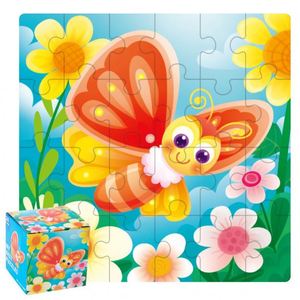 Style 24 Pcs in 1 <b>Box</b> Wooden Jigsaw <b>Puzzle</b> Animal Vehicle Dinosaur Montessori Educational Learning Toy Game for Children Kids - Product Image 2