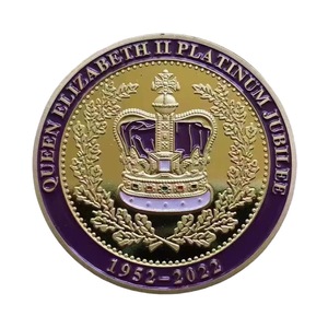 Wowei vente en gros reine <span class=keywords><strong>Elizabeth</strong></span> 24k plaqué or pièce commémorative médaille métal Badge pièces et pièces de collection - Product Image 6