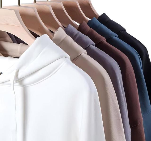 Couple Long Sleeve Pullover Hooded Fleece Sweatshirt Loose Solid Color 100% Cotton Anti-Pilling Digital Printing Winter 460g