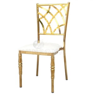 Chaises de salle à manger modernes en cuir et en acier inoxydable, meubles empilables pour banquets, fêtes et événements, hôtels, mariages en plein air, trône royal royal - Product Image 2