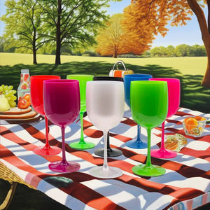 Design Vintage moderno elegante vino <span class=keywords><strong>blu</strong></span> <span class=keywords><strong>bicchieri</strong></span> di cristallo oro rosa calici per hotel regali materiale plastico per feste in campeggio - Product Image 3