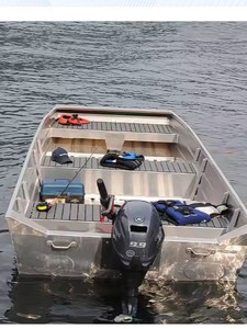 <span class=keywords><strong>Bateau</strong></span> de pêche longue ligne multifonctionnel en aluminium à <span class=keywords><strong>fond</strong></span> <span class=keywords><strong>plat</strong></span> de 14 pieds, pratique et nouveau, à moteur diesel - Product Image 3