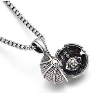 Collar con Colgante de Baloncesto de Acero Inoxidable, Grabado con la Frase 'Never Give Up Keep Going', Joyería Deportiva para Hombre, Regalo - Product Image 2