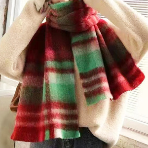 Bufanda de lana colorida para mujer en invierno, nuevo chal de moda y cálido, bufanda de felpa <span class=keywords><strong>Mahai</strong></span> de sensación de gama alta - Product Image 6