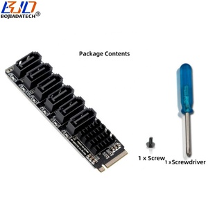 6 SATA 3.0-Anschluss an NGFF M.2 Key-M NVME-Schnittstellenadapter-Erweiterungs-Riser-Karte 6 Gbit/s ASM1166 für Festplatten laufwerk - Product Image 6