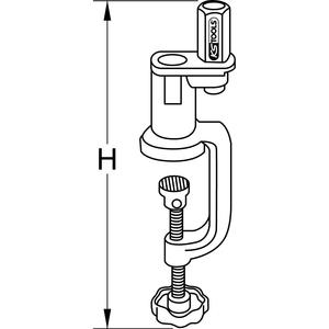 KS TOOLS Abrazaderas de mesa para brazo de abrazadera, 1 abrazadera, 1 Brazo - Product Image 2