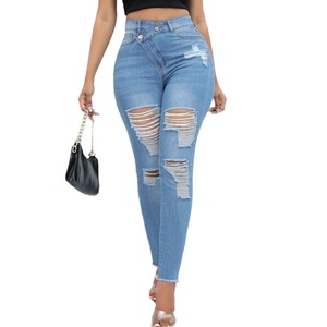 Da donna pantaloni dritti in Denim <span class=keywords><strong>Jeans</strong></span> donna, Casual Streetwear allenamento Harem ragazzo a vita alta mamma <span class=keywords><strong>Jeans</strong></span>/ - Product Image 1