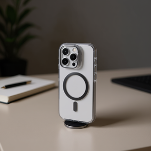 Funda Transparente de Doble Material para 13 con Protección Total, Anillo Magnético con Amortiguación de Aire y Protector de Cámara - Product Image 1