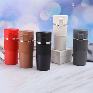 New Arrival Hot Sale 400ml Stainless Steel Vacuum Tumbler Home Office Travel <b>Mug</b> Silicone Sleeve Thermal Insulation Hot - Product Image 1