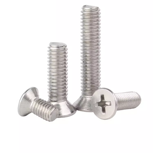 Viti per <span class=keywords><strong>Legno</strong></span> Personalizzate in Acciaio Inox 304 e Acciaio al Carbonio, Filettatura Metrica ISO Grossa, <span class=keywords><strong>Testa</strong></span> Piatta con Incavo a Croce - Product Image 5