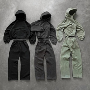 Custom Blank Sweatshirt and <strong>Sweatpants</strong> <strong>Set</strong> 100% Cotton French Terry Casual Tracksuits Sports <strong>Sweatpants</strong> and Hoodie <strong>Sets</strong> - Product Image 4