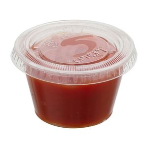 Gobelets à soufflé en plastique transparent/noir de 3,25 oz avec couvercles, contenants pour compléments alimentaires, coupelles à sauce, vaisselle - Product Image 4