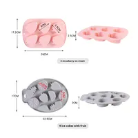 Moule à glaçons en silicone en forme de fruits d'été, moule créatif DIY pour des glaçons amusants faits maison, complément alimentaire, outil ménager réutilisable
