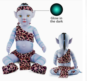 Muñeca Luminosa <span class=keywords><strong>Avatar</strong></span> <span class=keywords><strong>Reborn</strong></span>, Lavable y Realista, Hecha de Goma Suave que Cubre Todo el Cuerpo - Product Image 5