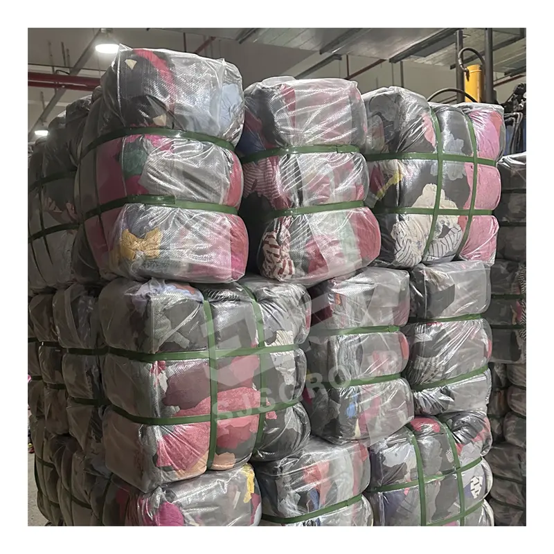 Low price rags export dark color printed textile waste Industrial wiping rags for cleaning