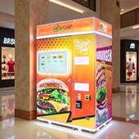 Distributeur automatique de hamburgers surgelés et réfrigérés, chauffant les aliments en 24 heures, machine à hamburgers automatique