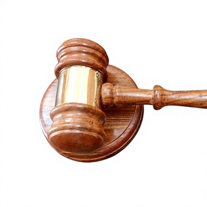 Ensemble marteau de juge et bloc sonore en bois écologique fait main, style antique, pour salle de judiciaire ou cadeaux décoratifs - Product Image 3