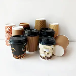 Custom Paper Cup 4oz All Sizes with Logo Coffee Expresso Sample Portion Hot Cup Paper Cups Disposable Customized Printing