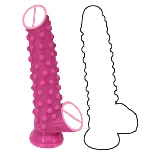 Faak 23 Cm 9 "4.5 Cm Big Silikon Dildo Realistis Besar Anal Plug Bergelombang Dot Butt Plug Merah Muda Buatan Sendiri anal Mainan Seks Pria untuk Seks