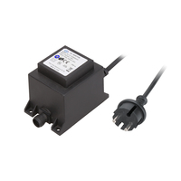 Adaptateur AC/DC étanche 12V 24VAC, transformateur d'alimentation avec connexion par prise pour utilisation en extérieur (matériau PC/ABS)