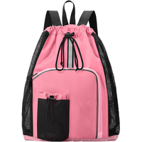 Sac à dos étanche avec cordon de serrage et compartiment à chaussures, sac de sport pour femme, sac de gym, sac de plage pour l'été, sac de natation avec poche