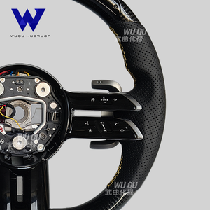 Volant en fibre de carbone avec éclairage LED adapté aux Mercedes-Benz A45 C63 C43 E53 E63 G63 G500 G55 <span class=keywords><strong>AMG</strong></span> <span class=keywords><strong>GT</strong></span> S63 GLE63 GLA45 W223 - Product Image 4