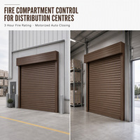 Porte à enroulement en acier ignifugée 3 heures, couleur et dimensions personnalisées, électrique, pour usine, entrepôt, hôtel, centre commercial, vente en gros