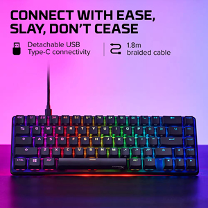 Teclado Mecánico para Juegos Hyperx Alloy Origins 65, Factor de Forma Compacto del 65%, Teclado Ruso con Alfabeto Ruso - Product Image 4