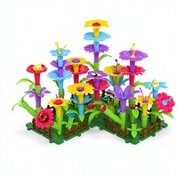 Ensemble de blocs de construction de jardin de fleurs colorées, 99 pièces, jouet éducatif STEM pour les enfants de 5 à 7 ans