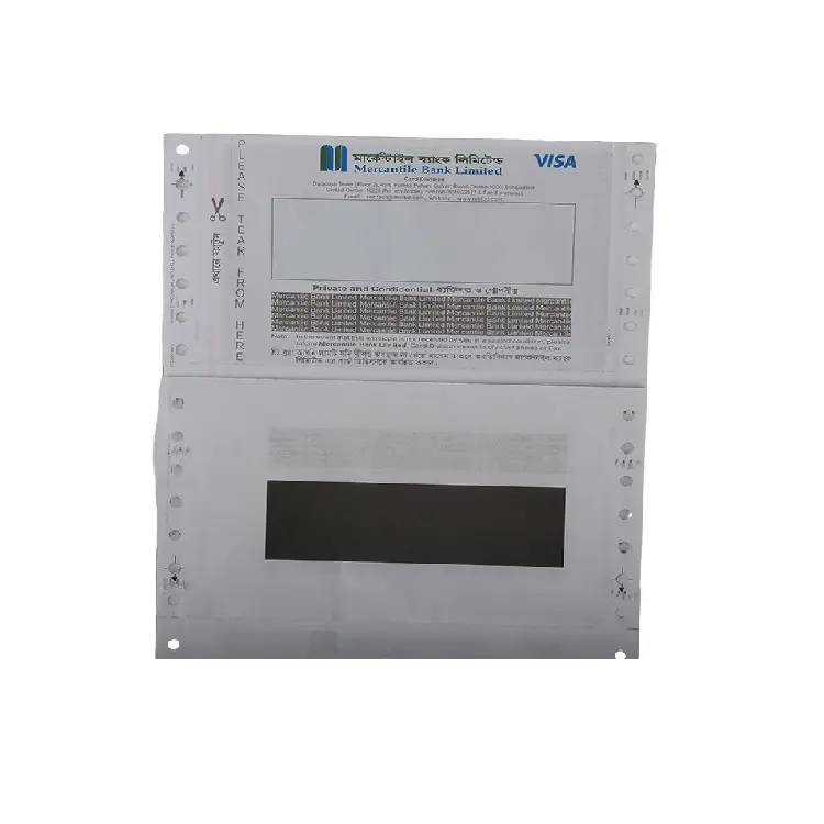 Customized Blank Envelope Printing Confidential Security Carbonless Paper Salary Receipt Printing Papers Pin Mailer