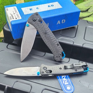 Couteaux pliants industriels TREDKNIX en acier, lame S90V, manche en fibre de carbone, pointe de lance, ouverture facile, modèle 535-5 pour le camping et les activités de plein air - Product Image 2