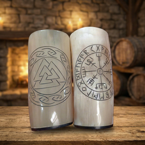 Taza de Beber de Cuerno Hecha a Mano de Primera Calidad, Taza Vikinga de Cuerno de Búfalo Natural, Regalo Medieval para Bar, Venta al por Mayor a Precios Negociables - Product Image 1