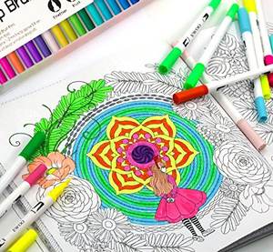 Marqueur à pointe double Bonvada 120 couleurs, aquarelle, pour étudiants, dessin, croquis, encre pigmentée à base d'eau, ensemble de marqueurs de peinture artistique - Product Image 2