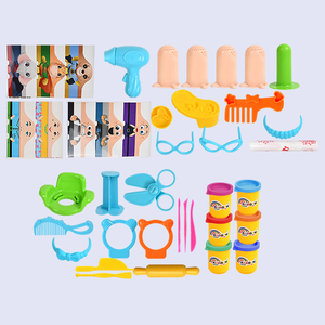 Ensemble de pâte à modeler pour salon de coiffure en plastique pour enfants, <span class=keywords><strong>jouet</strong></span> de simulation de barbier pour enfants - Product Image 6