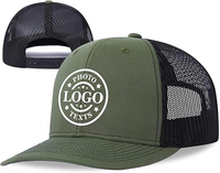 Casquette de camionneur personnalisée avec logo, en coton et maille, motif circulaire, certifiée BSCI, pour marques urbaines et extérieures, MOQ 50, échantillon en 3 jours