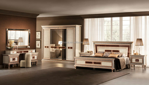 French Antique Villa Master <strong>Bedroom</strong> Elegant Carved Light Luxury <strong>White</strong> Red Veneer <strong>Oak</strong> Wooden Solid Wood Home <strong>Furniture</strong> - Product Image 4