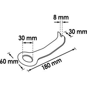 VIGOR - V2492 Levier de déblocage et clip de déblocage avec oeillet de traction 30mm - EAN 4047728024921 FREINS ET ROUES - Product Image 2