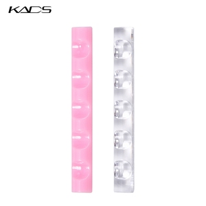 Support de rangement portable KADS à 5 trous pour stylos de nail art, en plastique acrylique, présentoir pour pinceaux à ongles, outil de manucure pour salon de beauté - Product Image 1