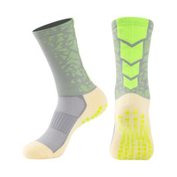 Chaussettes de yoga longues à blocs de couleur, tendance, pour Pilates et danse, avec grip, souples, élégantes et protectrices