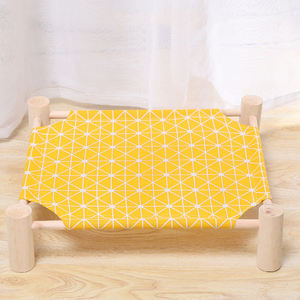 편안하고 안전한 나무 개 고양이 침대 미끄럼 방지 빨 기능 간단한 설치 동물 패턴 개 캠프 침대 - Product Image 4