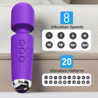 Magischer Stab mit 20 Modi und 8 Geschwindigkeiten, Mini-AV-Stab für Klitoraler Orgasmus, Körpermassagegerät, Bullet-Vibrator, Klitoris-Stimulator für Frauen