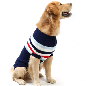 Pull d'hiver de grande taille de style britannique pour Golden Retrievers, en laine douce et coton, vêtements modernes pour animaux de compagnie, motif uni, style mignon, saison printanière - Product Image 1