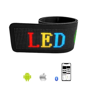 Flexible LED Display Sign RGB Matrix Panel Display Scrolling Custom Messages LED Strips APP Control Flexible Advertising Screen