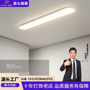 Modern Minimalist Long <b>Corridor</b> Ceiling <b>Light</b> Led Tri Color Dimming Touch Control For Entryway Walk In Closet Living Room - Product Image 5