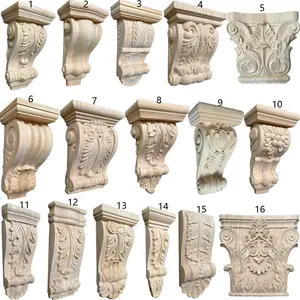 새겨진 벽난로 나무 프레임 corbels 장식 나무 corbels