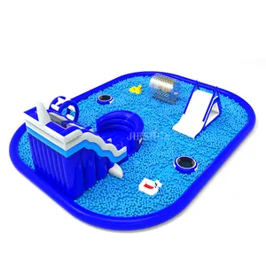 Mini parc aquatique gonflable avec une piscine économique, parc aquatique avec une énorme piscine pour jeux de parc d'attractions