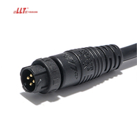 LLT 2 3 4 5 6 7 8 Pins Wasserdichter Kabelst ecker der M12-Serie IP68 Kunststoff-Runds ch reiben für LED-Bildschirm