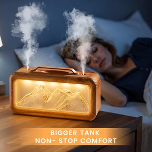 Humidificador Ultrasónico Eléctrico de 600 ml con Doble Pulverización, Luz Nocturna, USB, Mini, Silencioso, para Habitación u Hotel, con Acabado de Madera - Product Image 5