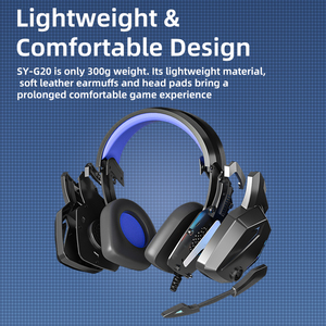 Soyto G20 Venta caliente mejor calidad <span class=keywords><strong>con</strong></span> cable RGB ordenador portátil Gaming e-sports auriculares 3D sonido envolvente micrófono auriculares OEM - Product Image 4