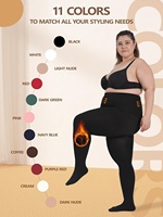 Collants thermiques opaques pour femmes DORALLURE, taille plus, doublés de polaire, longueur genou, chauds pour l'hiver